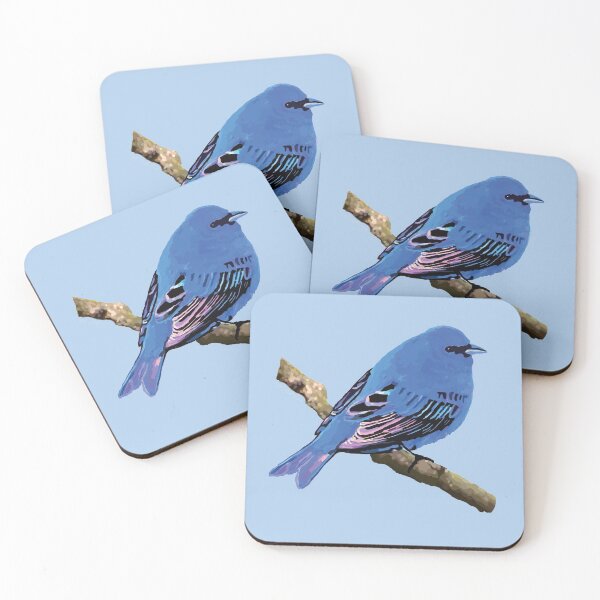 Item preview, Serenity Bluebird of Happiness No. 7 Indigo Bunting Art designed and sold by teenugs.