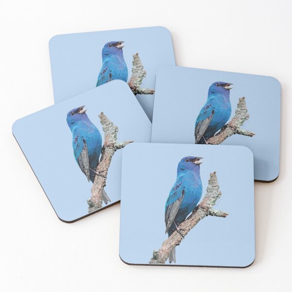 Item preview, Hark Bluebird of Happiness No. 3 Indigo Bunting Art designed and sold by teenugs.