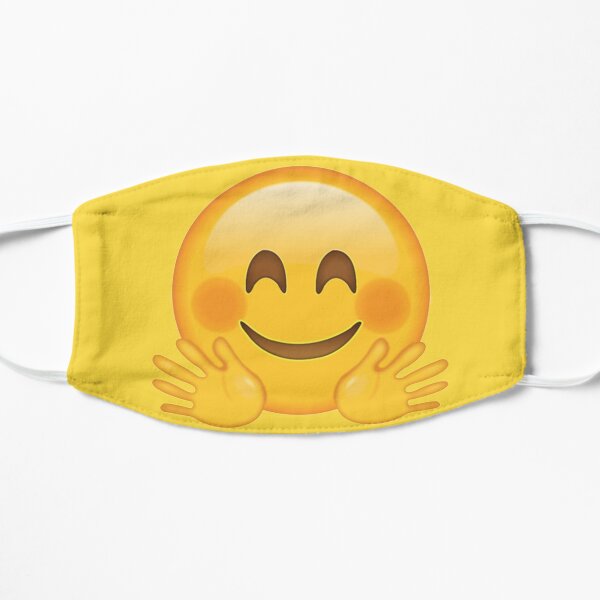 Smiley raises hands emoji Flat Mask