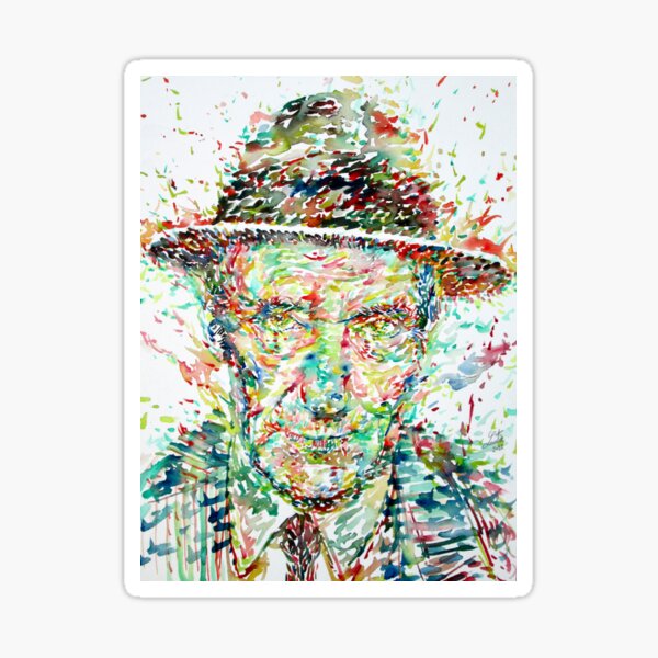 Item preview, WILLIAM BURROUGHS watercolor portrait .1 designed and sold by lautir.