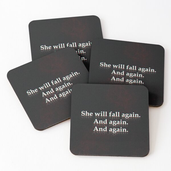 Item preview, She will fall again edgyaesthetic quote poster designed and sold by Hekkoto.