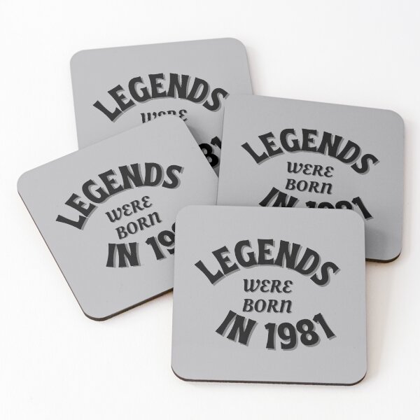 Item preview, Legends Were Born in 1981 A Great Birthday Gift a Bold Clear Title Make Them Smile designed and sold by NelleD.