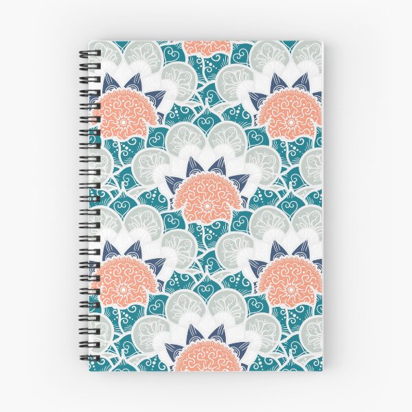 Item preview, Green White and Orange Floral Turkish Ornament Art - Flower Pattern designed and sold by GoldenZodiac888.