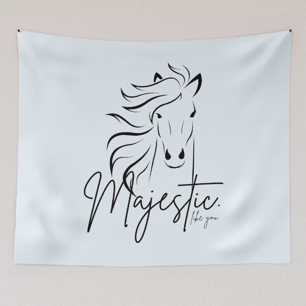 Item preview, Classic White & Black "Majestic ... like you" Horse  designed and sold by Dream Big! by E. H..