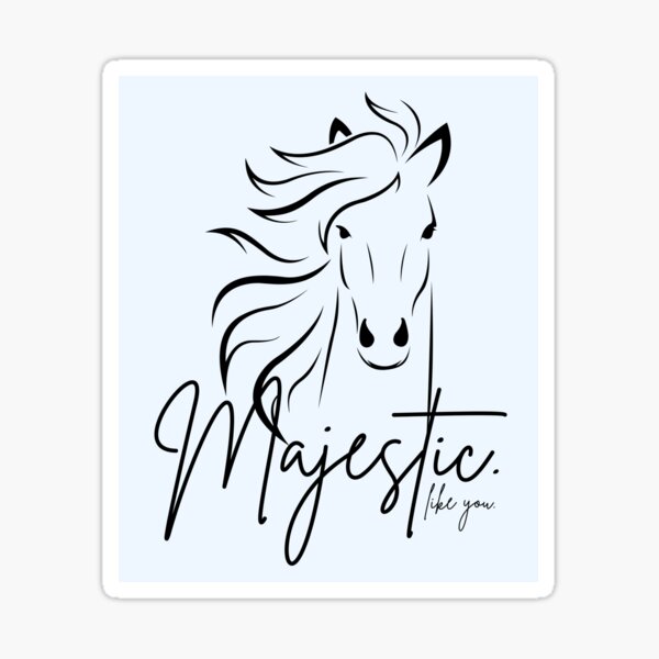 Item preview, Classic White & Black "Majestic ... like you" Horse  designed and sold by Dream Big! by E. H..