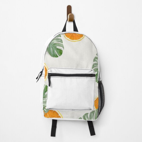 Item preview, Green Monstera leaves and orange background designed and sold by Priya Mishra.