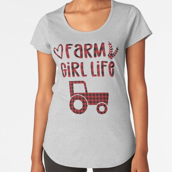 Vista previa del artículo con la obra «Tela escocesa Farm Girl Life | La vida en la granja es la vida para mí | American Farm Girl | Los mejores regalos para una granjera», diseñado y vendido por LifeMessages.