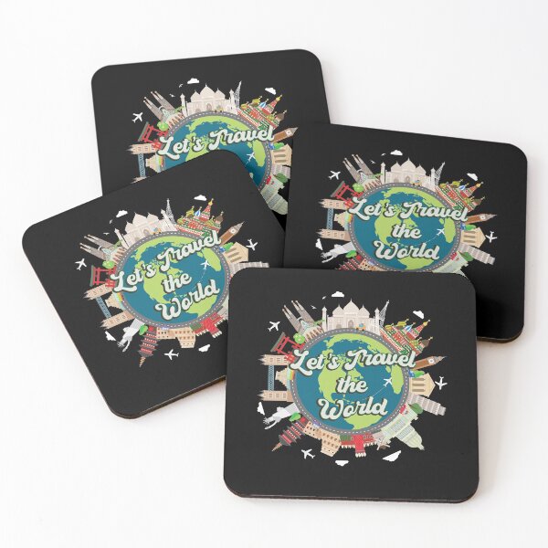 Item preview, World tour world map Travel trip vacation gift backpacker designed and sold by Lenny Stahl.