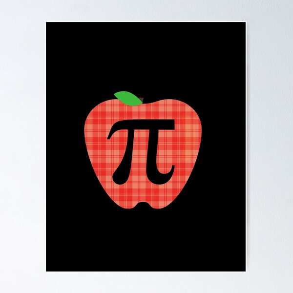 Item preview, Apple Pi, Apple Pie Visual Pun, Plaid Apple, Pi Symbol designed and sold by ACC .