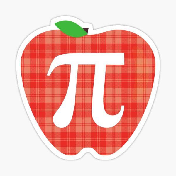 Item preview, Apple Pi, Apple Pie Visual Pun, Plaid Apple, Pi Symbol designed and sold by ACC .