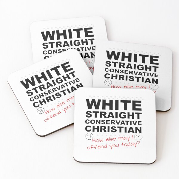 Item preview, White Straight Conservative Christian Funny Shirt designed and sold by bigshoop.