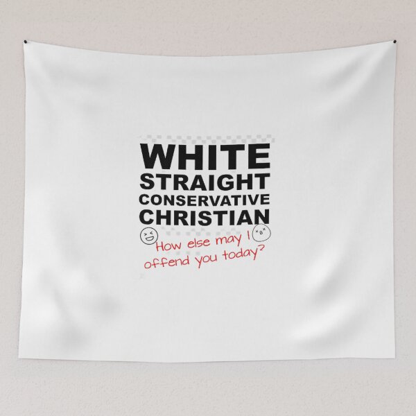 Item preview, White Straight Conservative Christian Funny Shirt designed and sold by bigshoop.