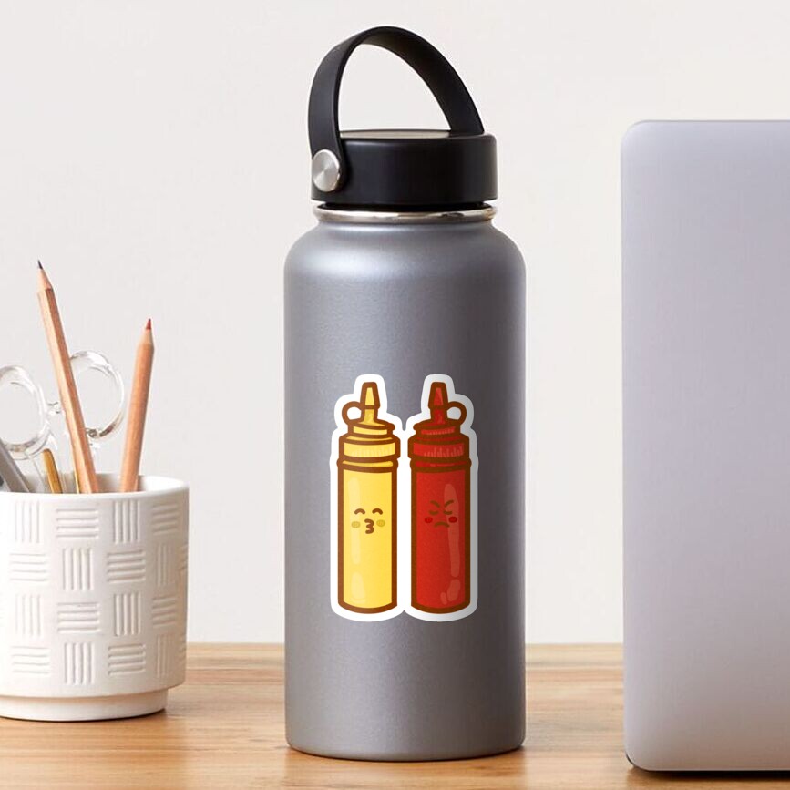 "Lustige Senf und KetchupEmojiIllustration" Sticker von crizzysketch