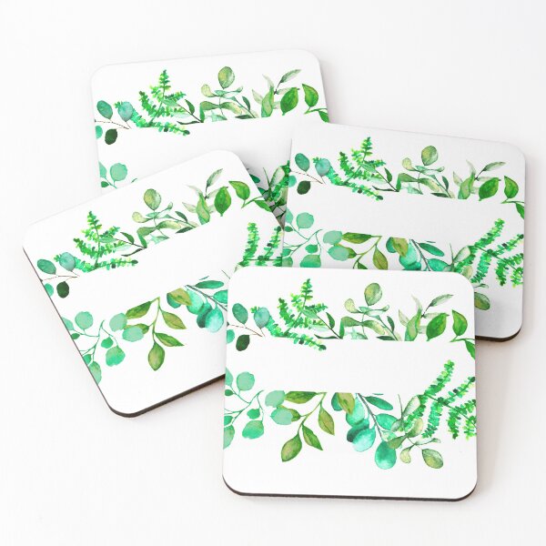 Item preview,  Watercolor greenery frame print with textspace designed and sold by mommercury.