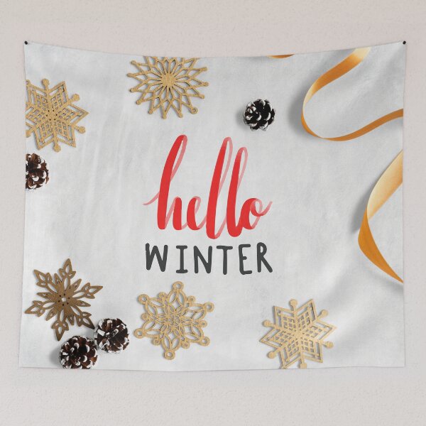 Item preview, Hello Winter Holiday Typography Greeting designed and sold by livianasgifts.