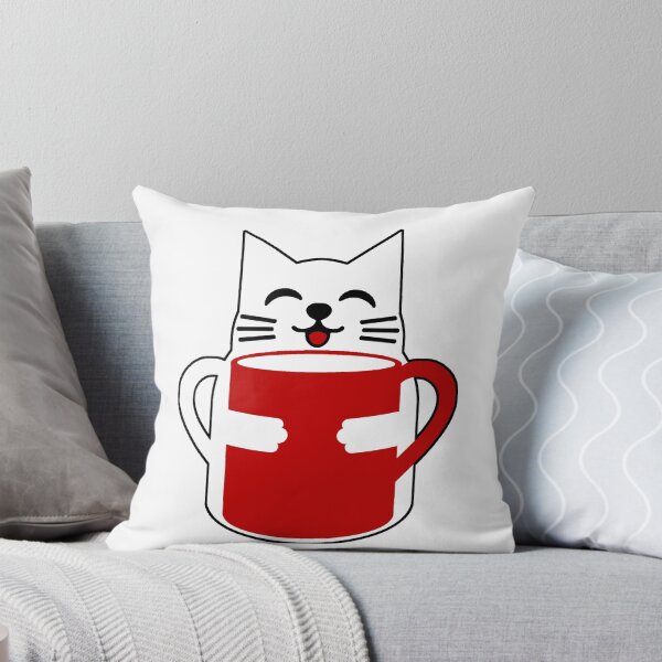 Item preview, Cute Cat with Mug of Coffee designed and sold by Ricisme.