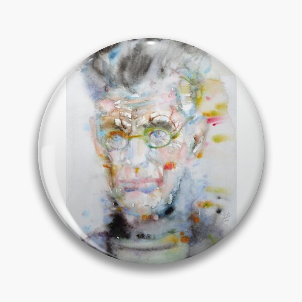Item preview, SAMUEL BECKETT - watercolor portrait.7 designed and sold by lautir.