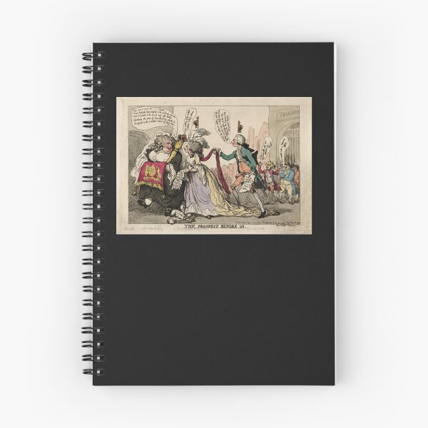 Item preview, Fiancé Funny Cartoon  The Prospect Before Us  1788 Vintage Cartoon Art Print designed and sold by KainOdeh.
