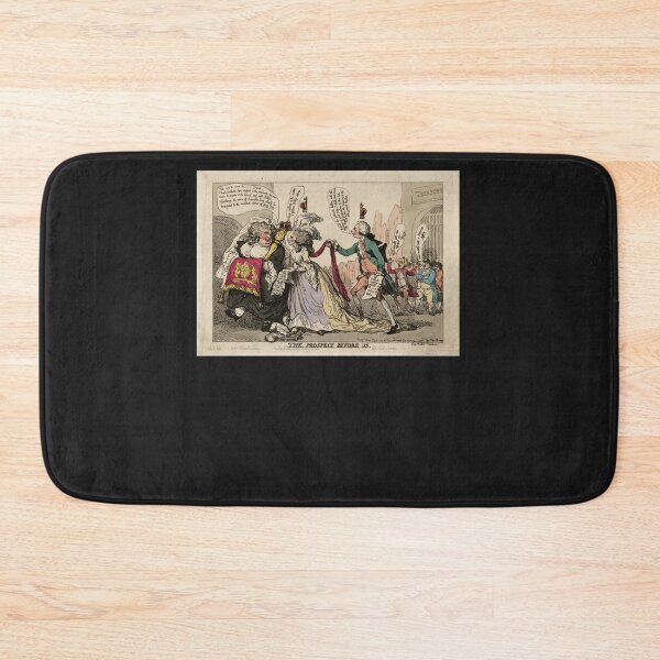 Item preview, Fiancé Funny Cartoon  The Prospect Before Us  1788 Vintage Cartoon Art Print designed and sold by KainOdeh.
