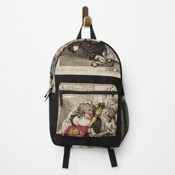 Item preview, Fiancé Funny Cartoon The Prospect Before Us 1788 Vintage Cartoon Art Print designed and sold by KainOdeh.