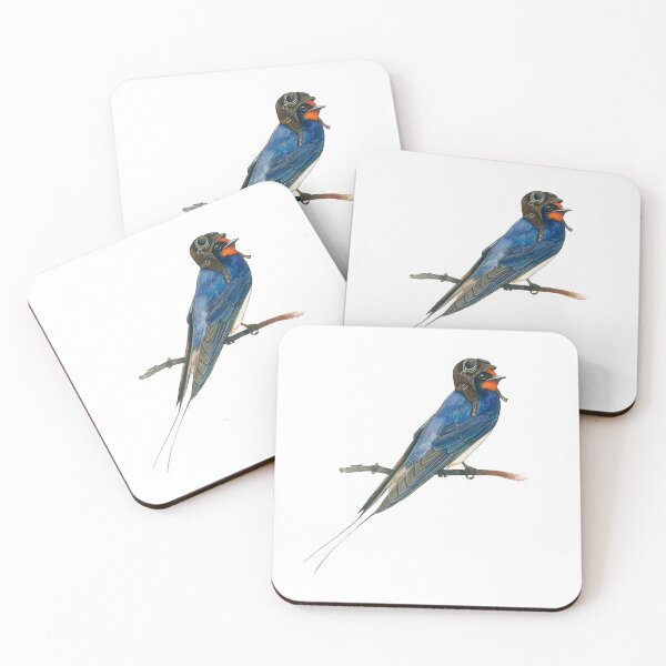 Item preview, Beautiful unique barn swallow wearing aviation cap and pilot goggles designed and sold by CarolineJordaan.