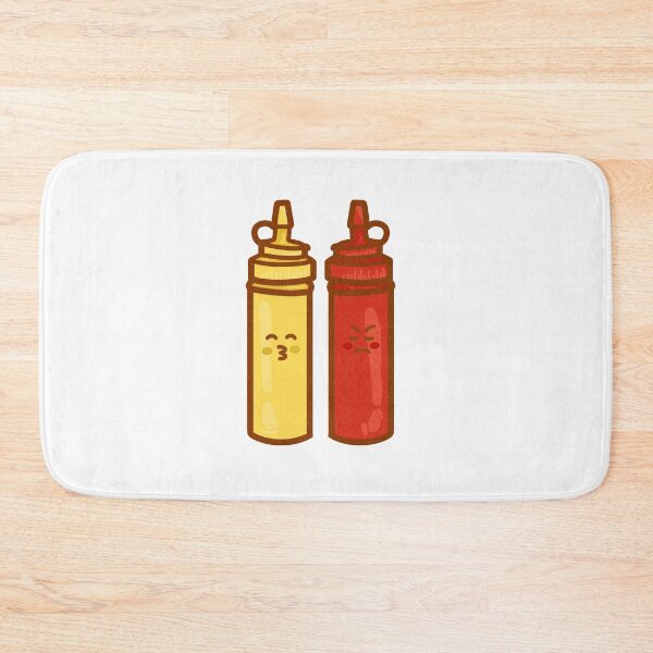 Item preview, Funny Mustard And Ketchup Emoji Illustration designed and sold by crizzysketch.