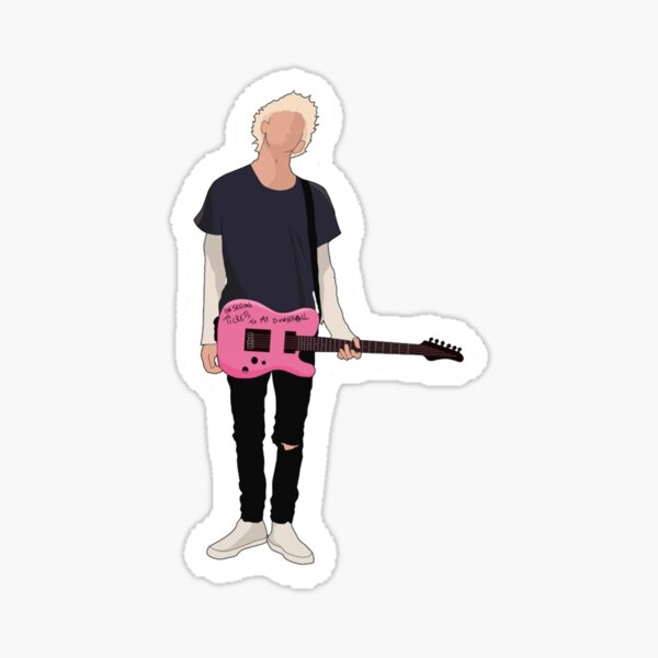 Kelly und rosa Gitarre Sticker
