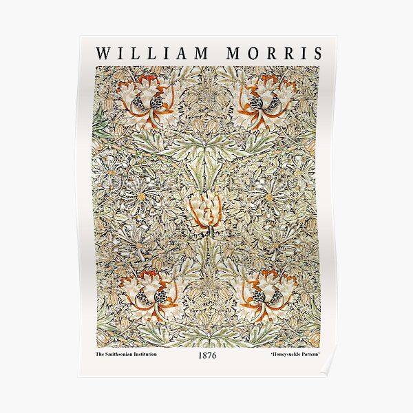 William Morris Honeysuckle Pattern Exhibition Wall Art Museum Art Poster