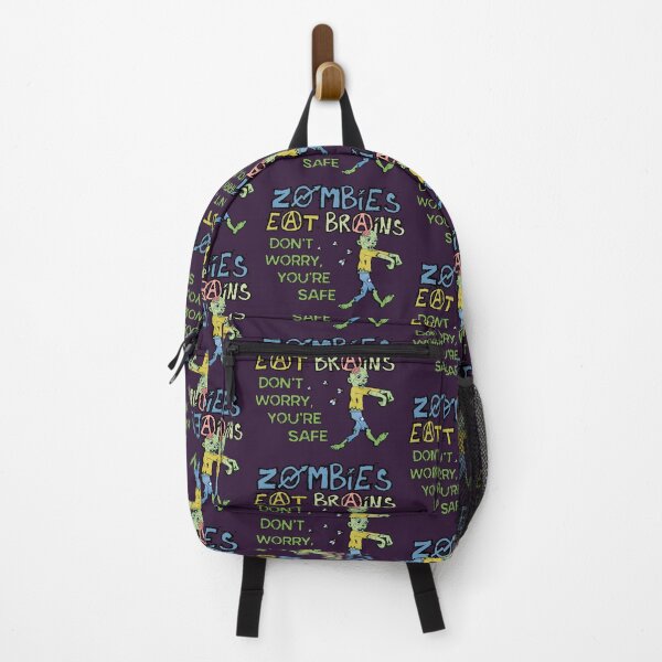 Item preview, Zombies eat brains - don't worry, you're safe funny (cartoon) designed and sold by SolidEarthArt.