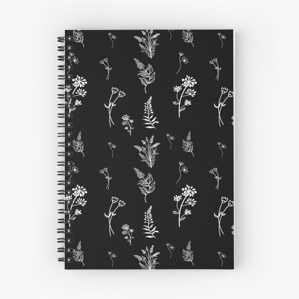 Item preview, Black & White Wild Flower Botanical Floral Pattern  designed and sold by HappyTees Lab.
