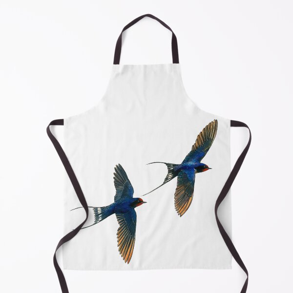 Item preview, Two beautiful Watercolor Barn swallows flying designed and sold by CarolineJordaan.