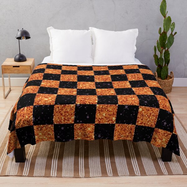 Item preview, halloween glitter checks Checkered pattern designed and sold by cutecrazytshirt.