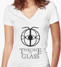 Throne of Glass - Eye of Elena Women's Fitted V-Neck T-Shirt