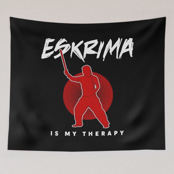 Item preview, Eskrima Is My Therapy Arnis Kali Fighting Quote design designed and sold by jakehughes2015.