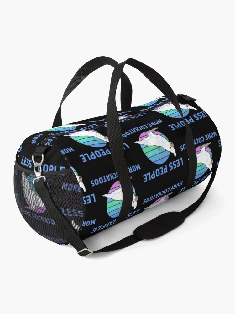 Thumbnail 2 of 3, Duffle Bag, Less People Parrot Lover Goffin Cockatoo graphic designed and sold by jakehughes2015.