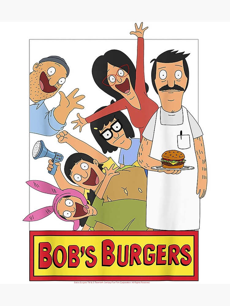 "Bob Burgers Family Shot & Teddy Logo" Poster for Sale by gleathuberg