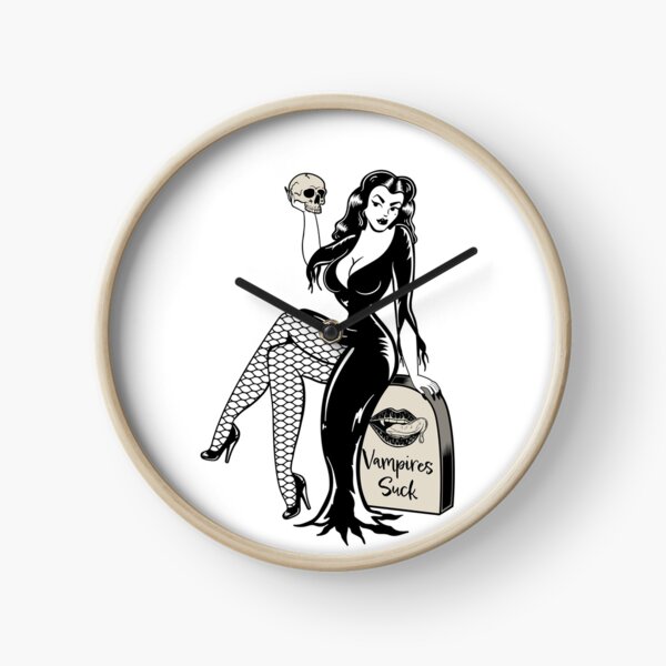 Tits and Tats Big Boobs and Tattoos Pinup Girl Clock for Sale by