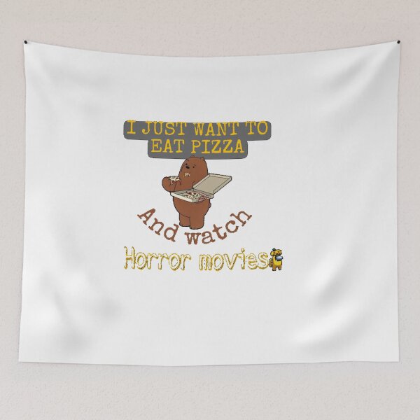 Item preview, I Just Want To Eat Pizza And Watch Horror Movies  designed and sold by ShopDisct.