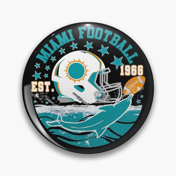Item preview, Miami Est 1966 Football Helmet Novelty Dolphin Sports designed and sold by bucktundBr.