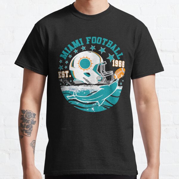 Vintage Dolphin Football Shirt Miami Dolphins Fan Gifts - Happy Place for  Music Lovers