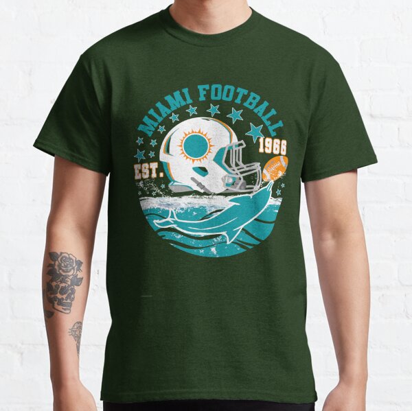 Miami Est 1966 Football Helmet Novelty Dolphin Sports Classic T-Shirt for  Sale by bucktundBr