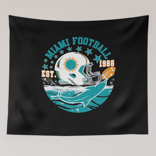 Item preview, Miami Est 1966 Football Helmet Novelty Dolphin Sports designed and sold by bucktundBr.