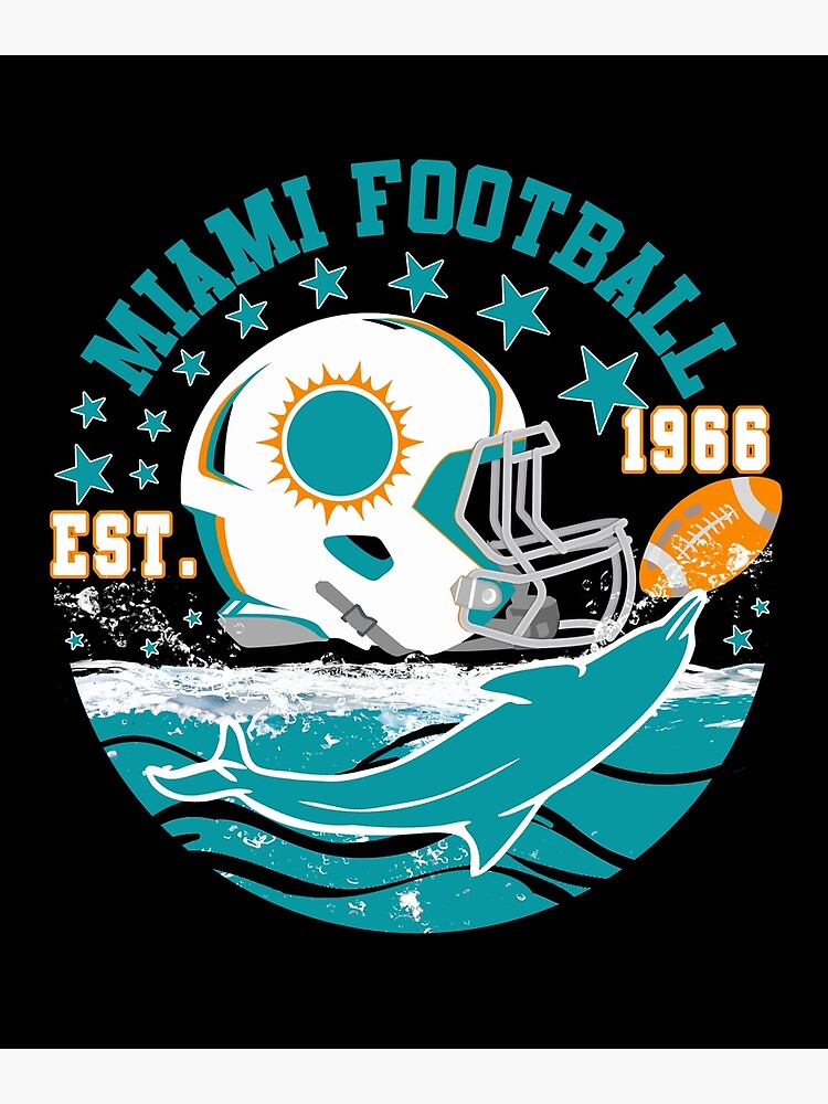 Vintage Miami Sports Football Athletic Novelty Dolphin Retro - Miami  Dolphins - Posters and Art Prints