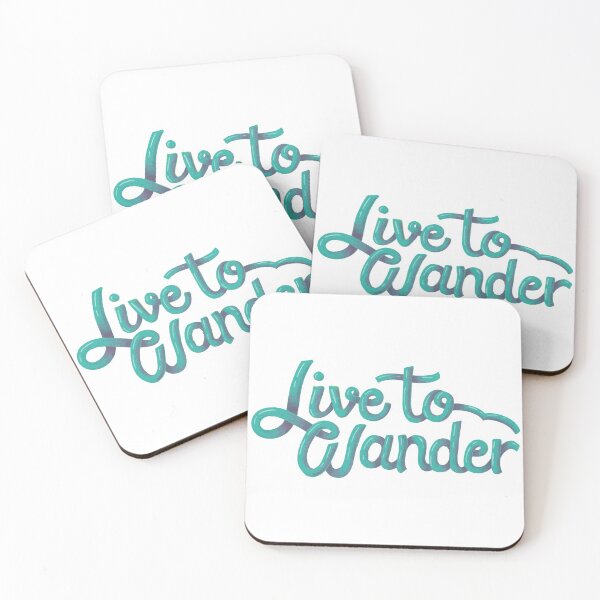 Item preview, live to wander typography sticker designed and sold by Priya Mishra.
