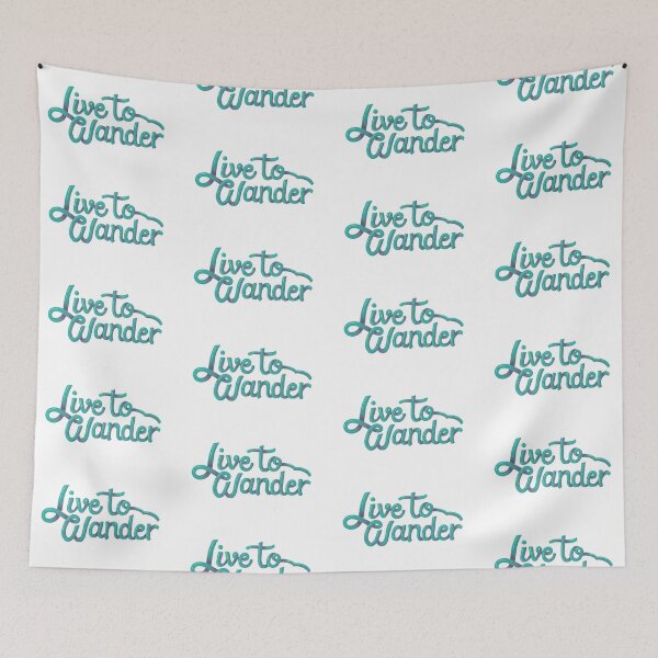 Item preview, live to wander typography sticker designed and sold by Priya Mishra.