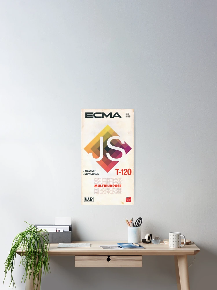 Thumbnail 2 of 3, Poster, Retro Blank VHS JavaScript (ECMAScript) designed and sold by chriskirknielsen.