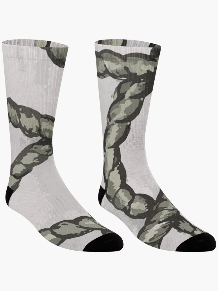 Thumbnail 3 of 5, Socks, 'Tangled Ropes' - Hand Drawn Ink Design designed and sold by TaltalimDesign.