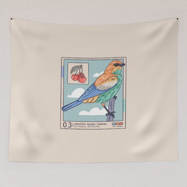 Item preview, Chestnut-backed Tanager designed and sold by fernandaschalle.