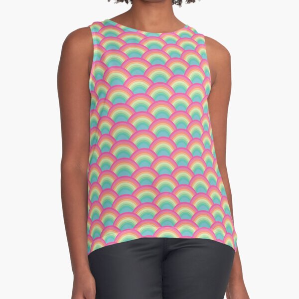 Pastel Rainbows Sleeveless Top