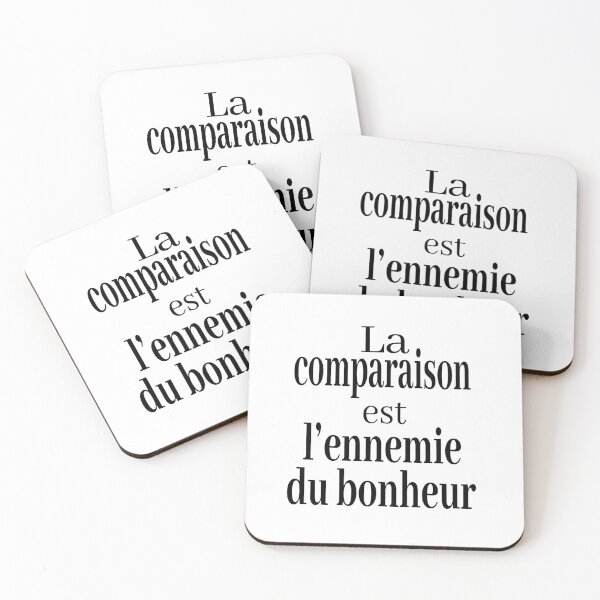 Item preview, La comparación es enemiga de la felicidad - cita de desarrollo personal de pensamiento positivo designed and sold by FranceLibre.